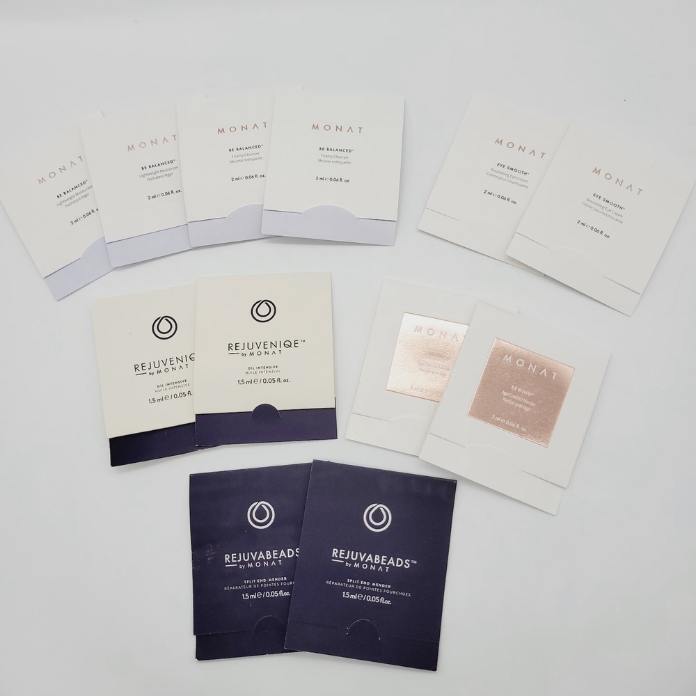 NEW Lot Monat Samples Be Balanced Eye Smooth Rejuveniqe Rewind Rejuvabeads 2ml